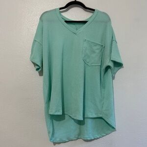 Altar'd State Oversized Light Green Textured Knit Top. Sz S.